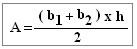 Fórmula para o cálculo da área do Trapézio